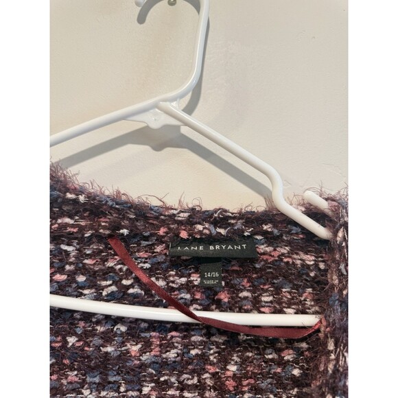 Lane Bryant Open Front Long Length Cardigan Womens Size 14/16 Cozy Fuzzy - Picture 2 of 3